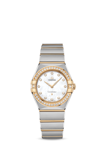 Omega Constellation Manhattan 28 Quartz Stainless Steel / Yellow Gold / MOP / Diamond